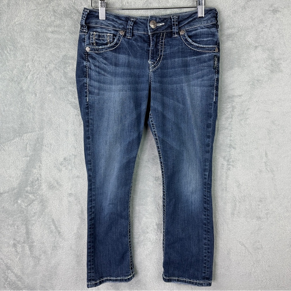 Suki mid Capri jeans blue stretch denim size‎ 27x22.5